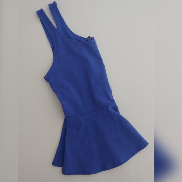EXPRESS Violet Blue Peplum Tank Top – Size Medium - Picture 5 of 5
